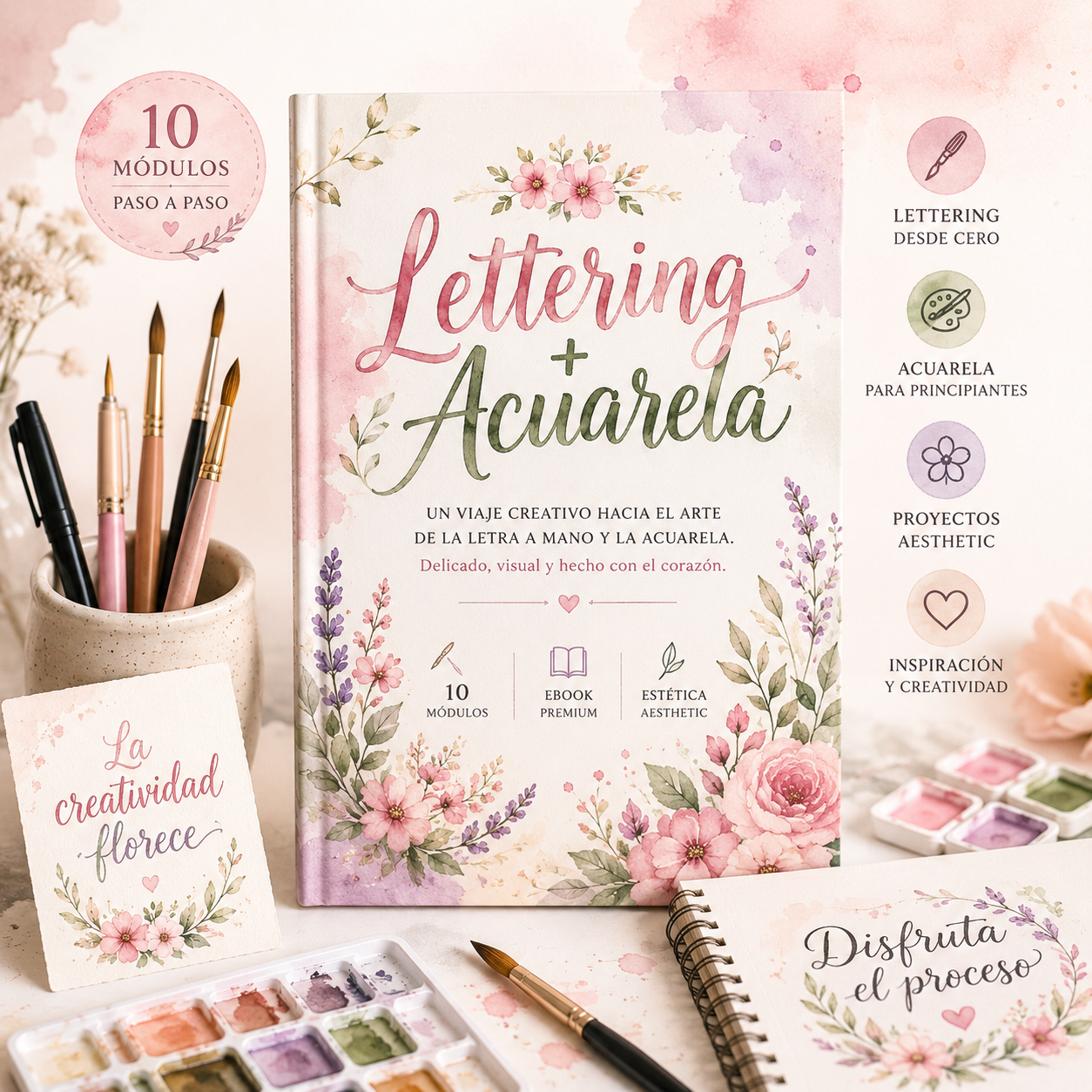 Lettering (Letras en acuarela) - Academia de Acuarelas Creativa