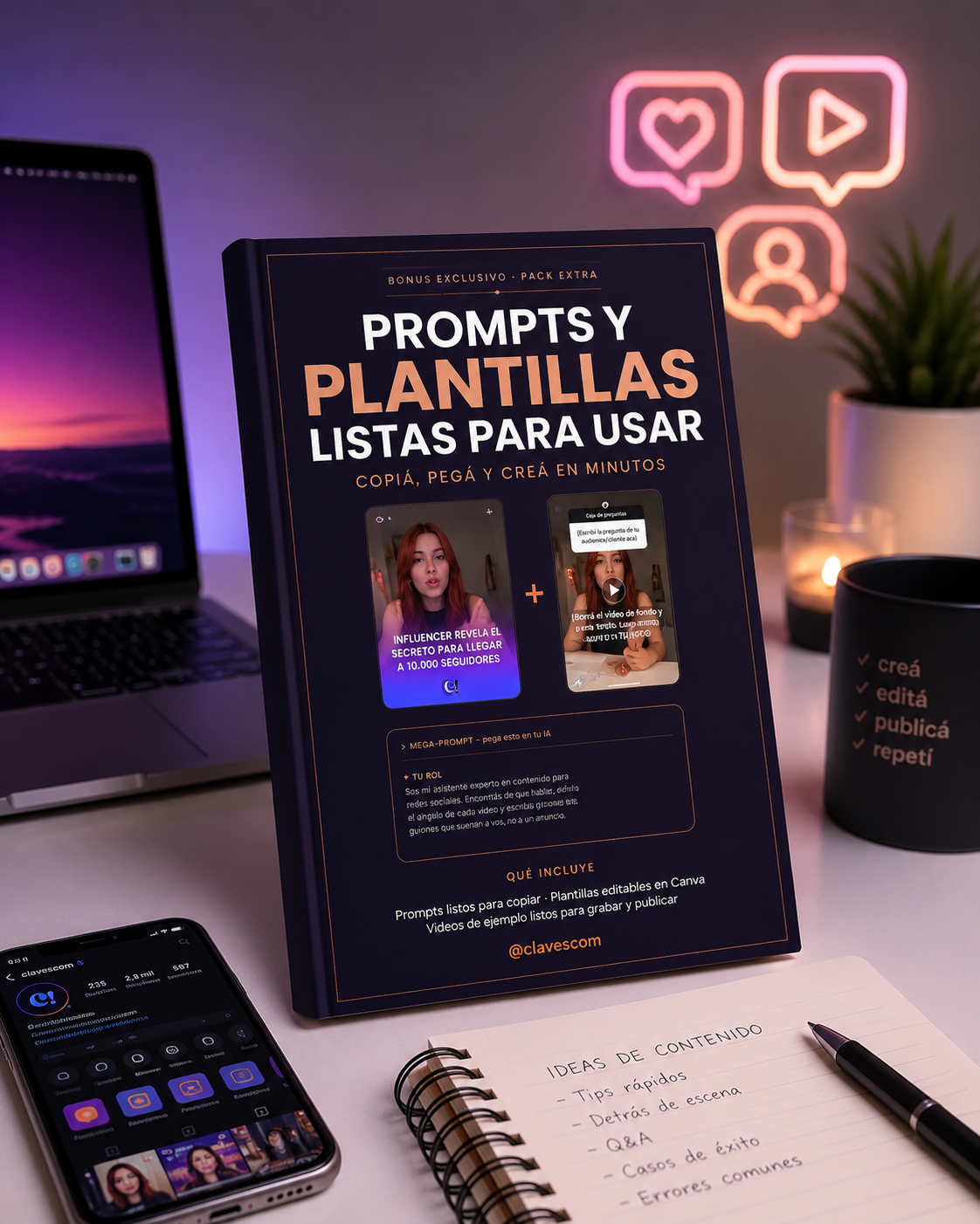 Bono #1: Asistente IA experto en viralizar + Plantillas editables de Canva para tus contenidos