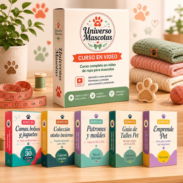 Curso Completo de Ropa para Perros + 5 Bonos Exclusivos