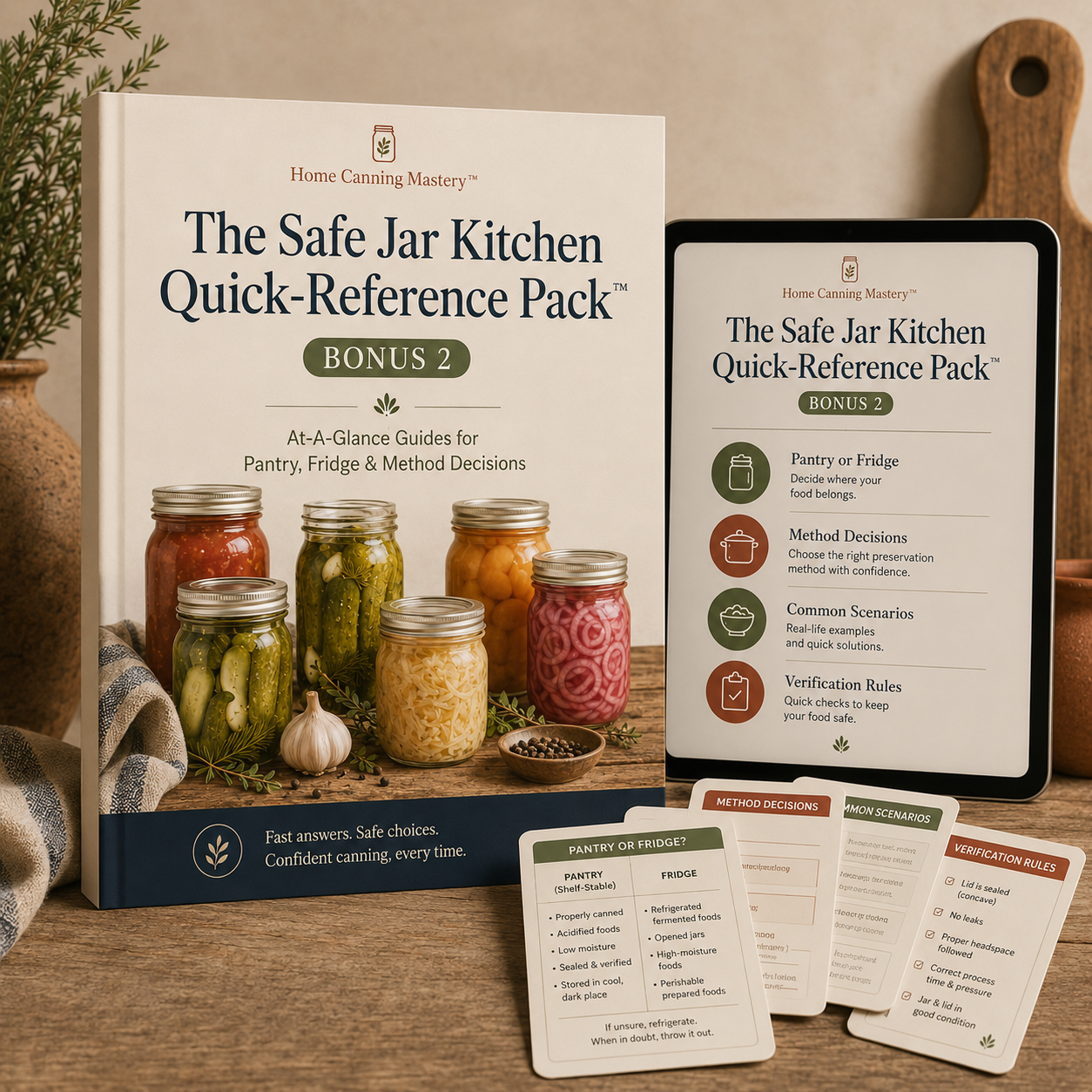 Bonus #2: The Safe Jar Kitchen Quick-Reference Pack™