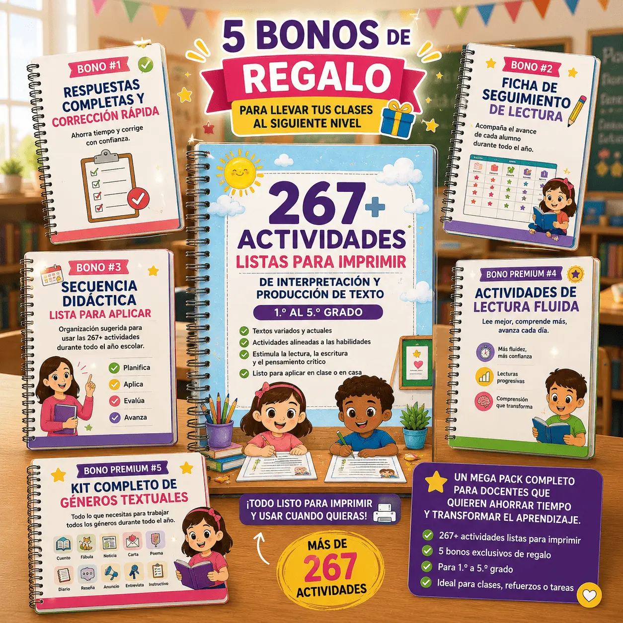 Basta de Improvisar Clases: 267+ Actividades Listas para Imprimir