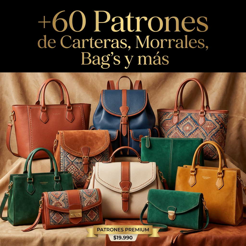 +60 Patrones de Carteras, Morrales, Bag's y más