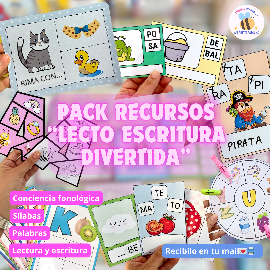 Pack Recursos Lectoescritura Divertida