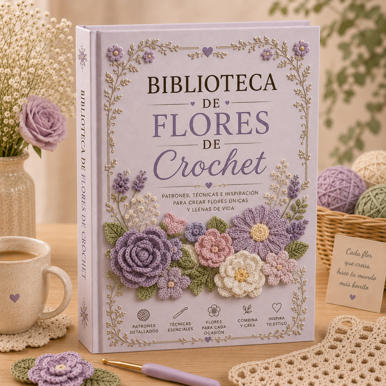 Biblioteca de Flores de Crochet