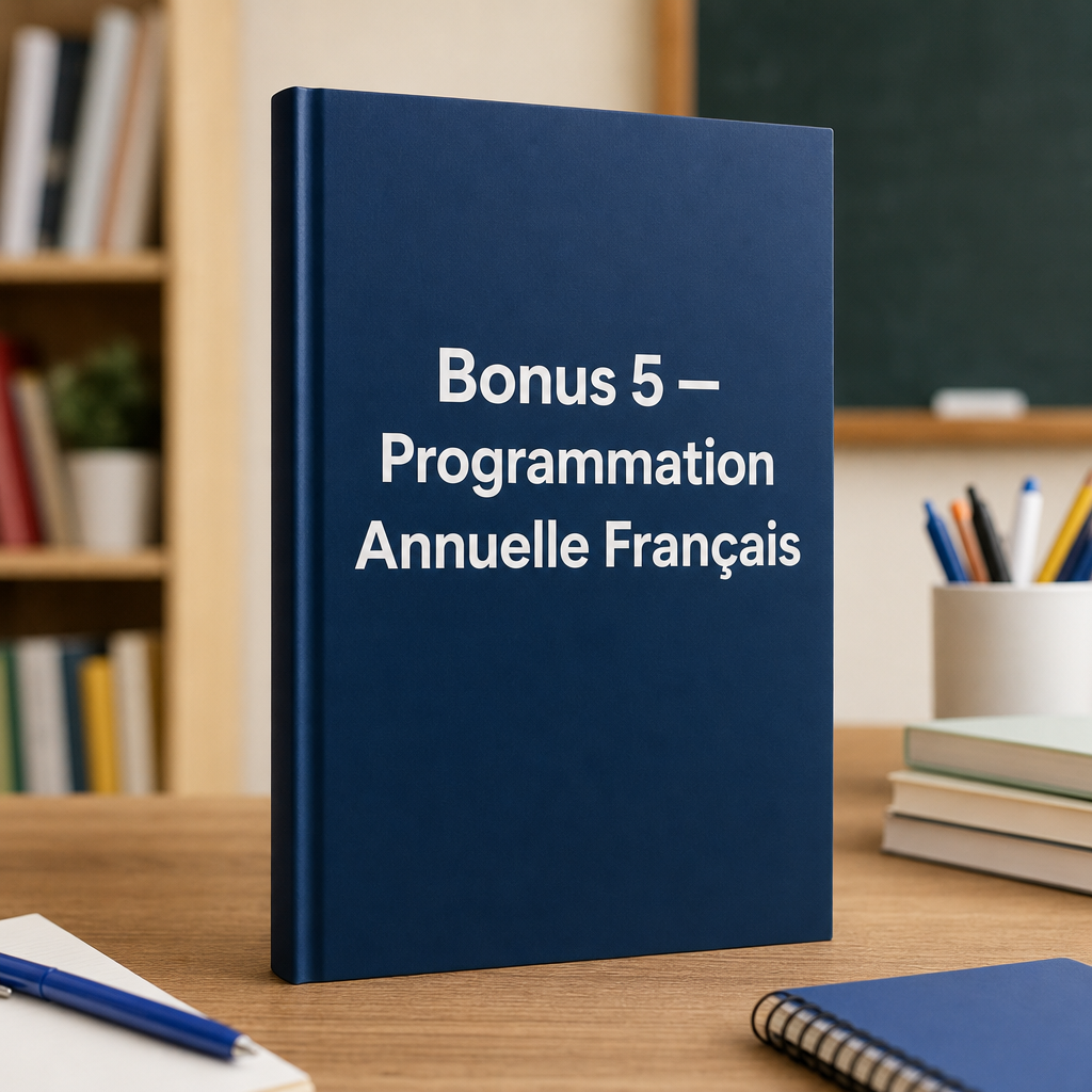 Bonus #5: Programmation Annuelle Français