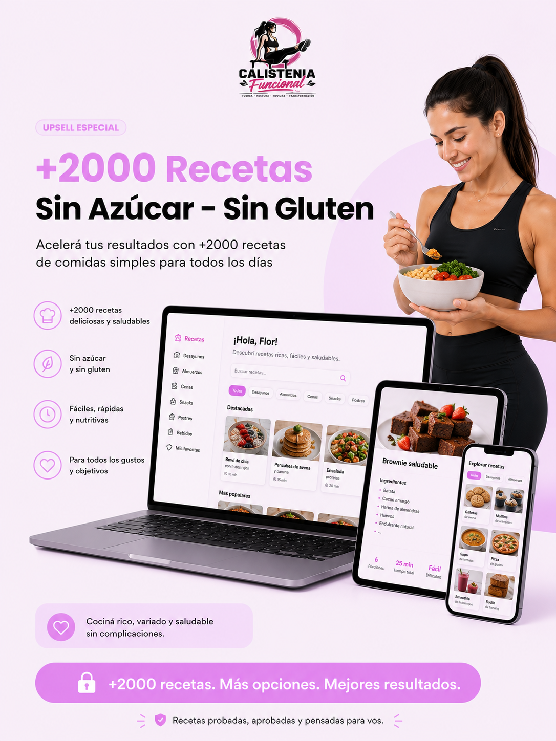 +2000 Recetas Sin Azucar - Sin Gluten