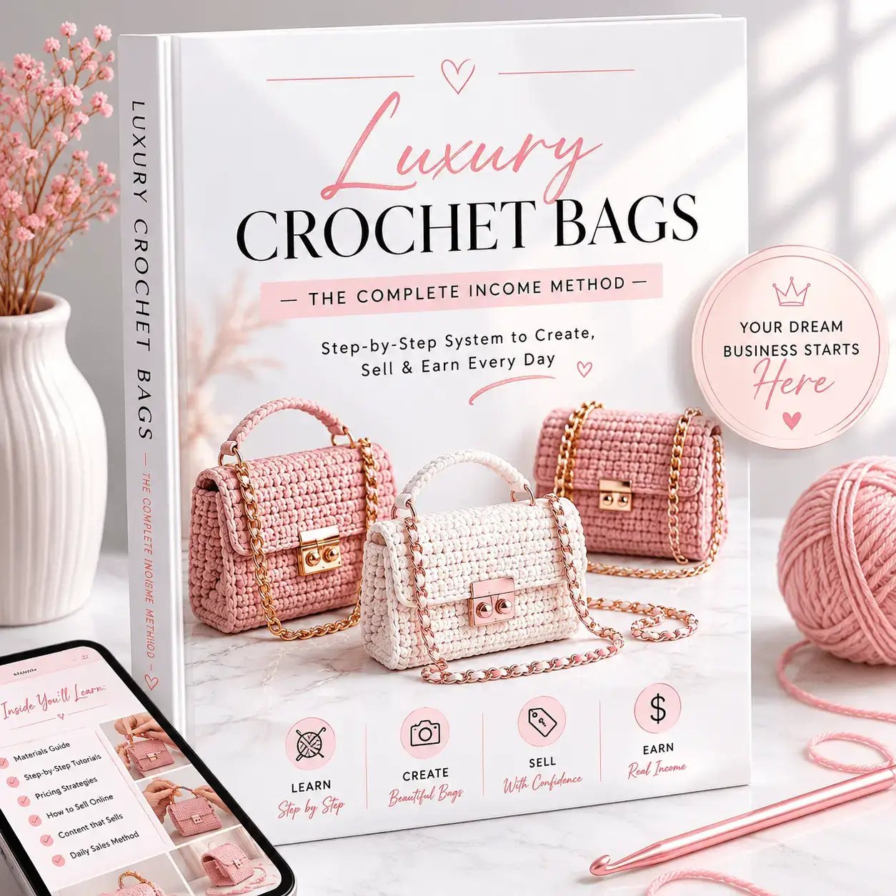 Bolsos de Crochet de Lujo - El Método Completo Para Generar Ingresos