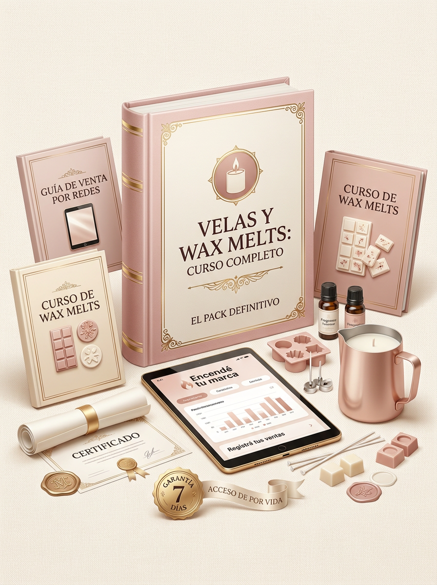 Velas y wax melts: Curso completo + App de regalo
