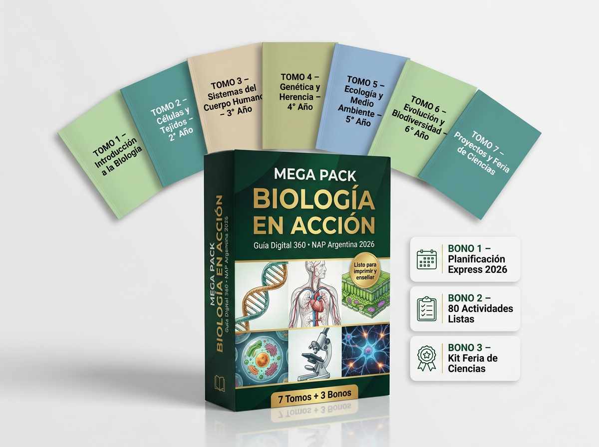 Mega pack Biología en acción — Guía resuelta para biología en secundaria.