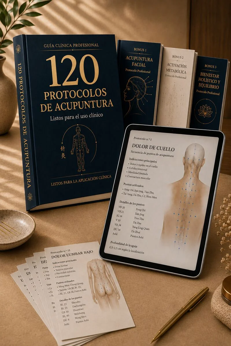 120 Protocolos de Acupuntura — Pack Clínico Completo con bonos