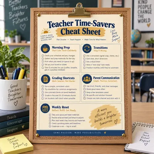 Teacher Time-Savers Cheat Sheet