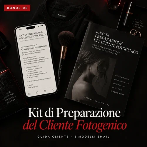 Kit di preparazione per un cliente fotogenico