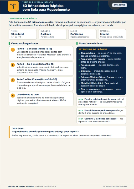 Ficha real 50 Brincadeiras com Bola