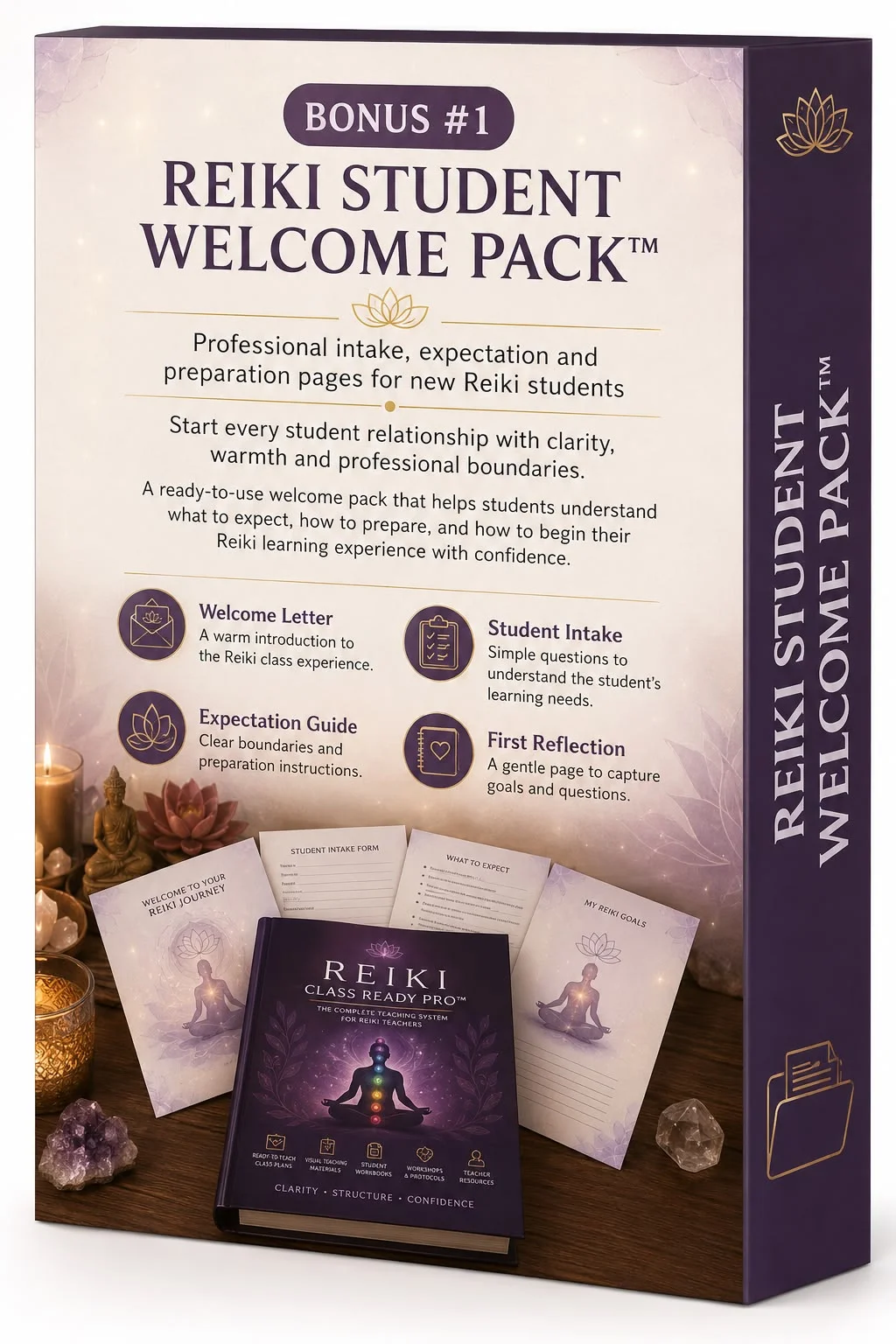 Reiki Student Welcome Pack™ printable bonus mockup