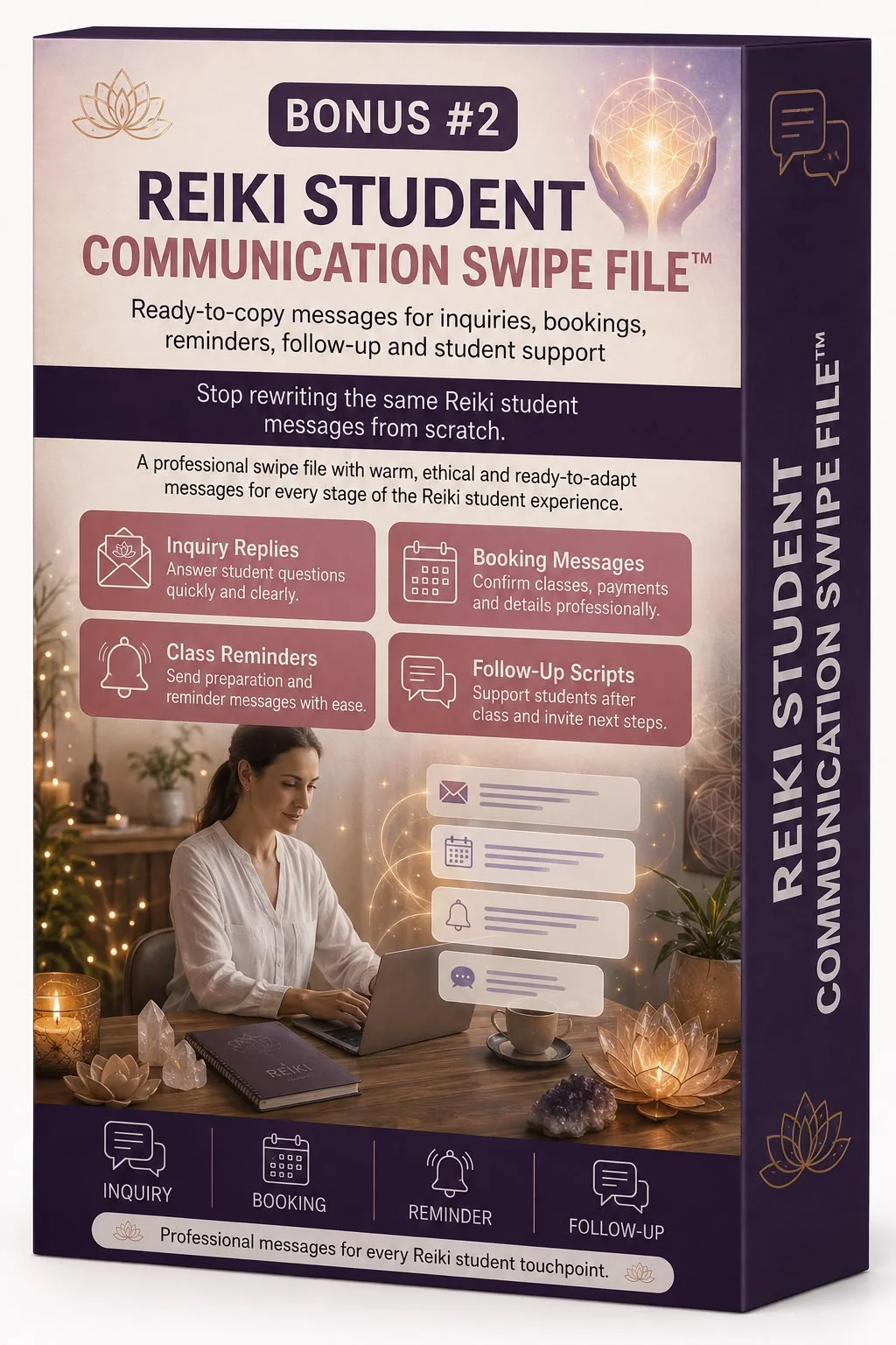 Reiki Student Communication Swipe File™ printable bonus mockup
