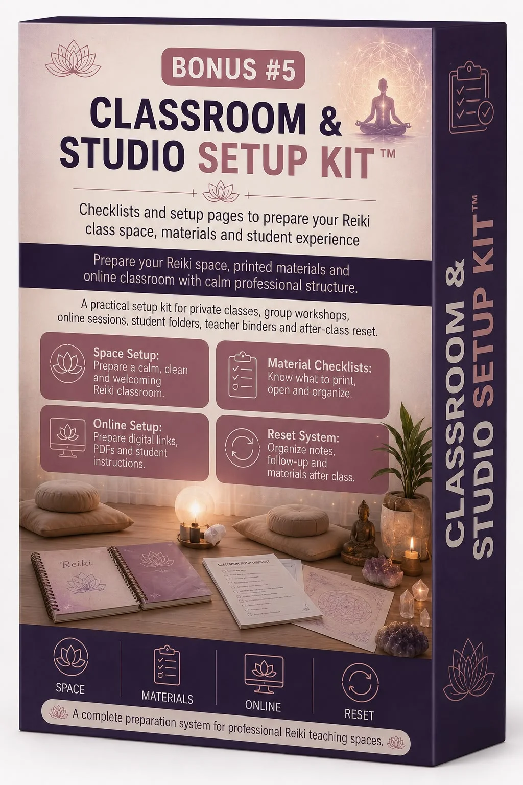 The Reiki Classroom & Studio Setup Kit™ printable bonus mockup