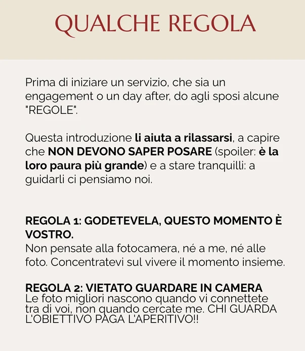 Dentro la guida: le 4 Regole d’Oro