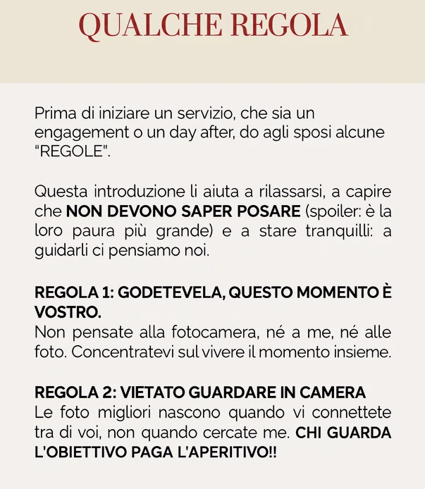Dentro la guida: le 4 Regole d’Oro