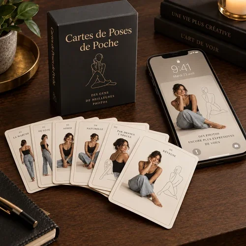 Jeu de cartes de poses de poche