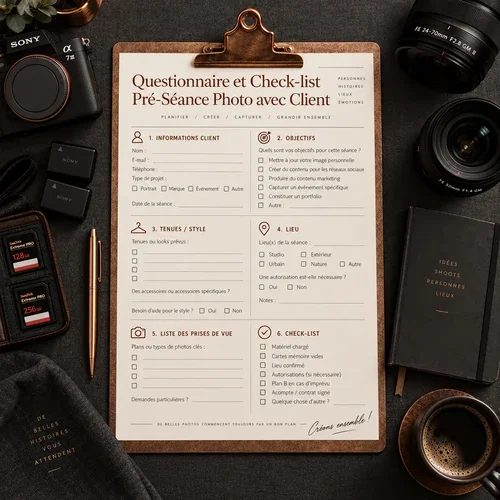 Questionnaire préalable pour le client et checklist