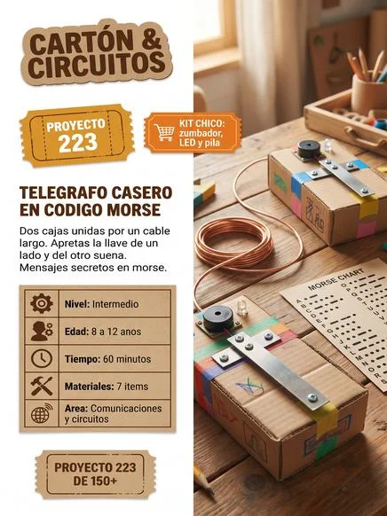 Telégrafo casero en código morse