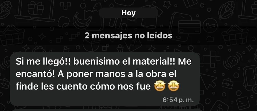 Mensaje de WhatsApp sobre Cartón & Circuitos