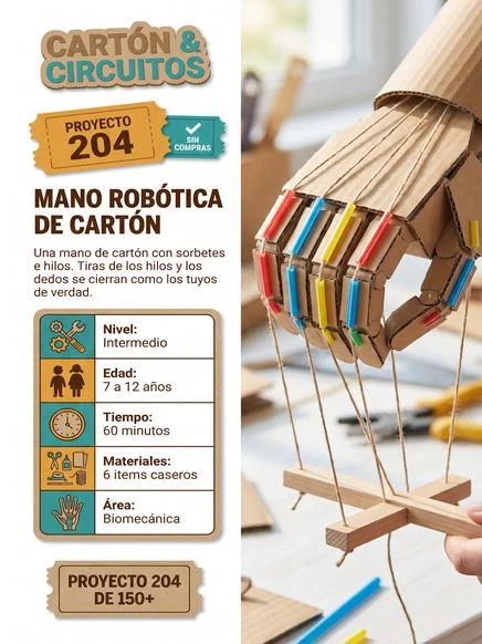 Mano robótica de cartón