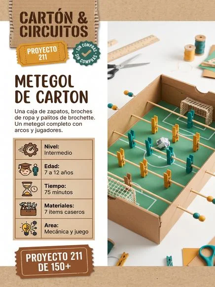 Futbolín de cartón