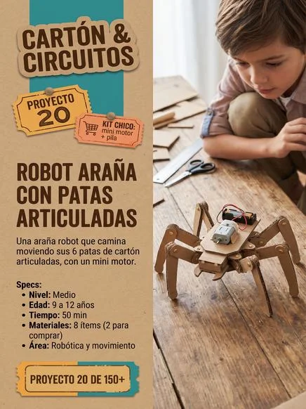 Robot araña con patas articuladas