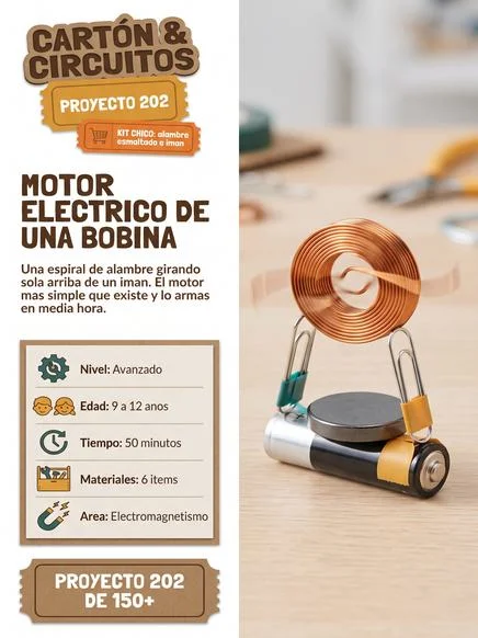Motor eléctrico de una bobina