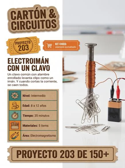 Electroimán con un clavo