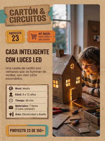 Casa inteligente con luces LED