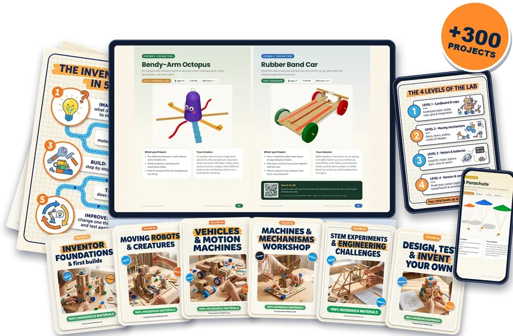 The 6 volumes of the Young Inventors Robotics Lab