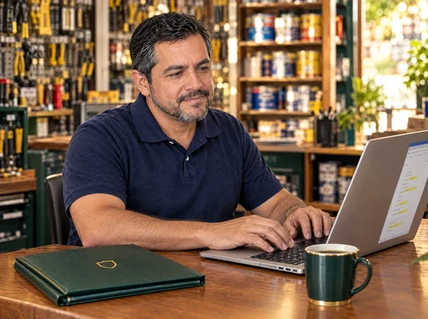 Paso 1: el dueño llena el reglamento en su laptop