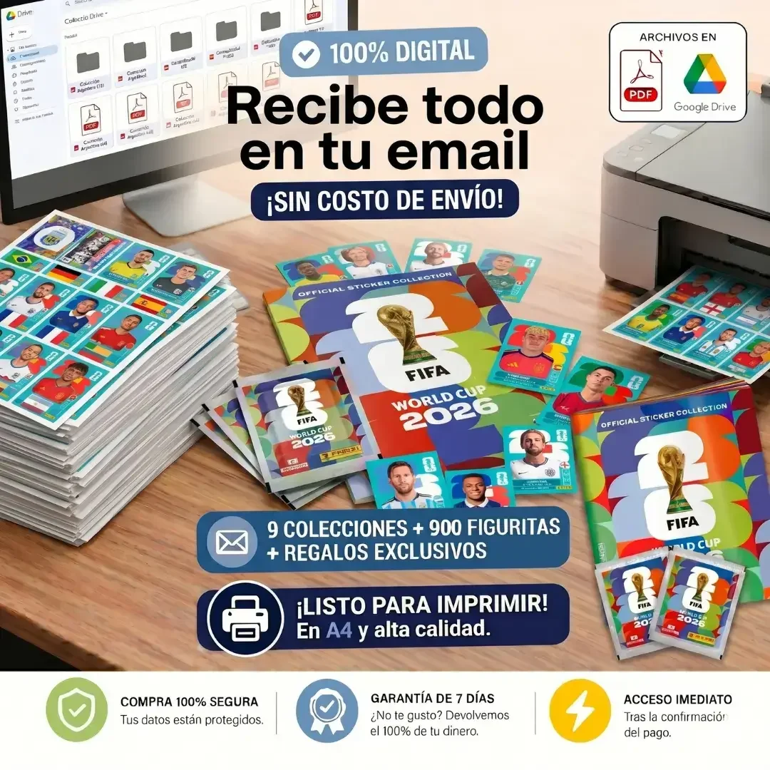 Kit completo figuritas Copa 2026