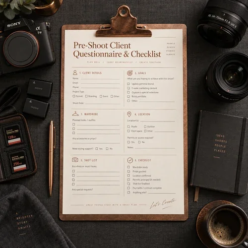 Pre-Shoot Client Questionnaire & Checklist