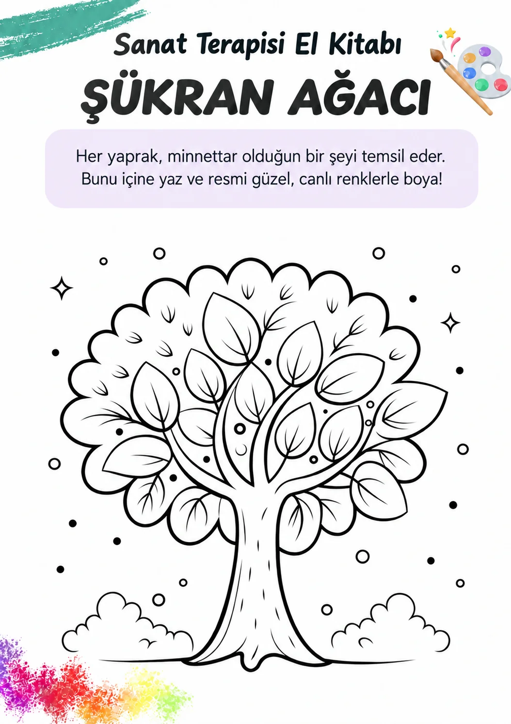 Sanat Terapisi El Kitabından bir etkinlik