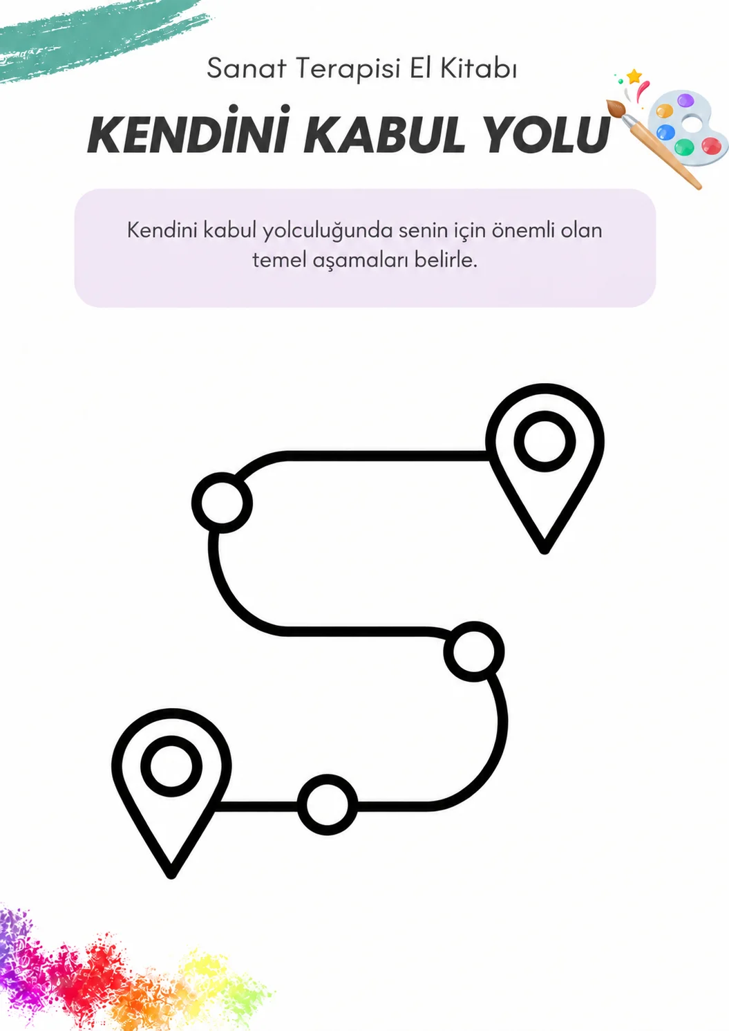 Sanat Terapisi El Kitabından bir etkinlik