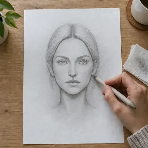 Light and shadow shading being added to the pencil drawing