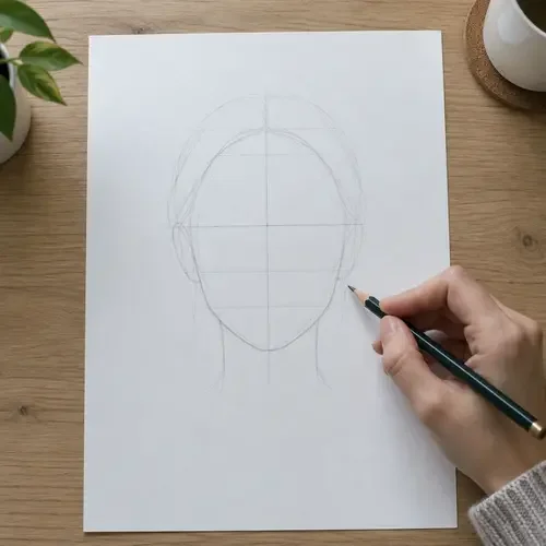 Blank sheet of paper and a pencil, ready to start the first drawing