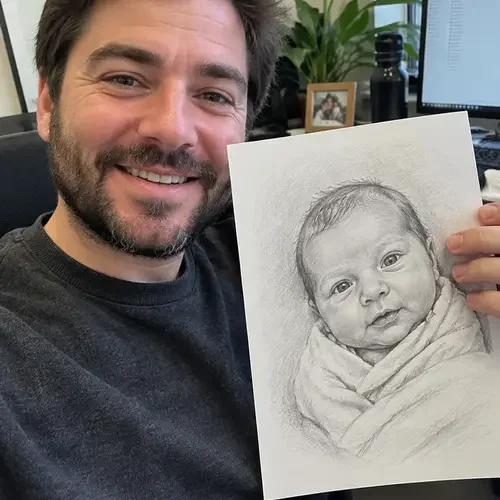 Pencil drawing made by a student following the method