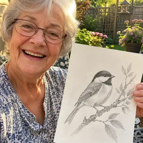 Pencil drawing made by a student following the method