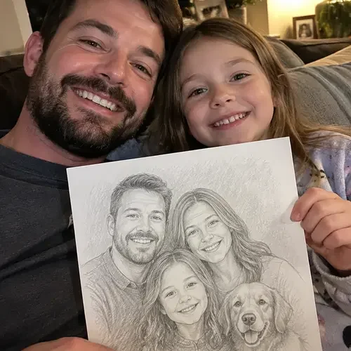 Pencil drawing made by a student following the method