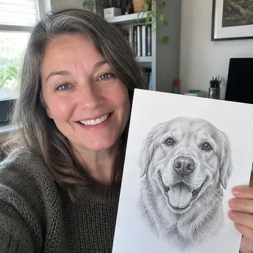 Pencil drawing made by a student following the method