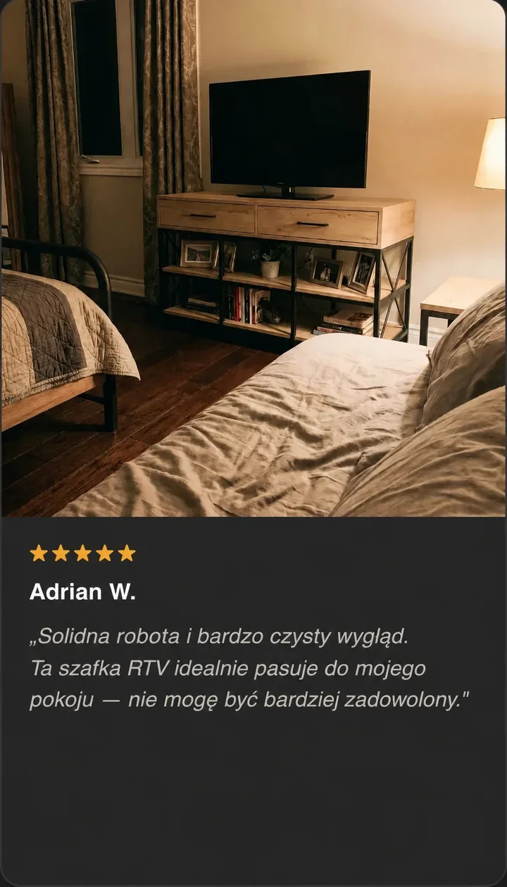 Opinia 5 gwiazdek od Adriana W., który zbudował szafkę RTV