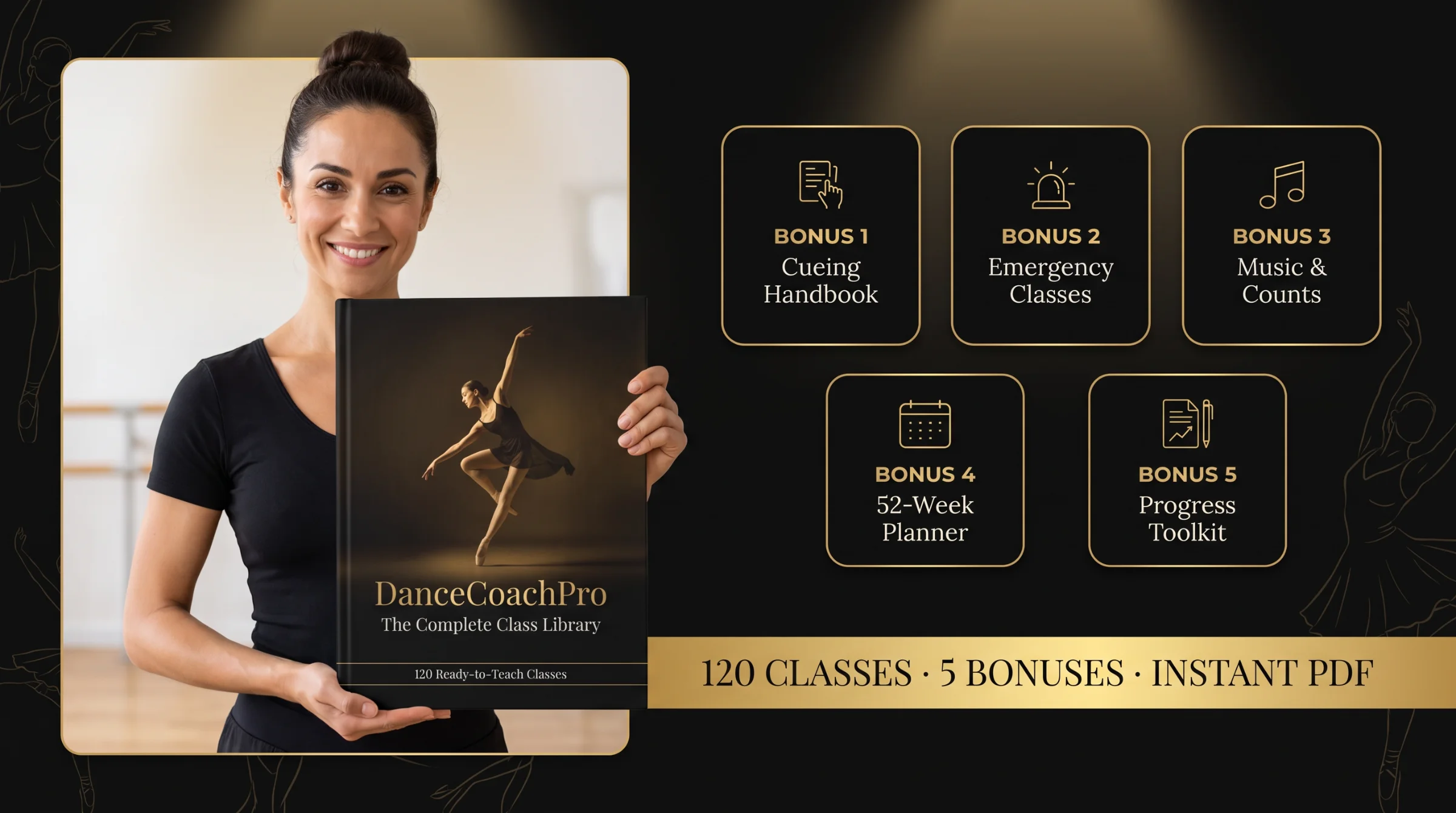 Everything included: 120 classes and 5 bonuses