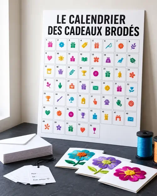 Le Calendrier des Cadeaux Brodés