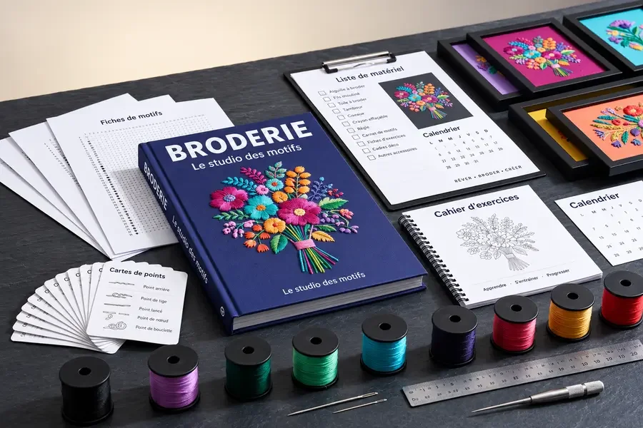 PINHOLE™ — tout le contenu : feuilles de modèles, cartes de points, cahier et pièces terminées