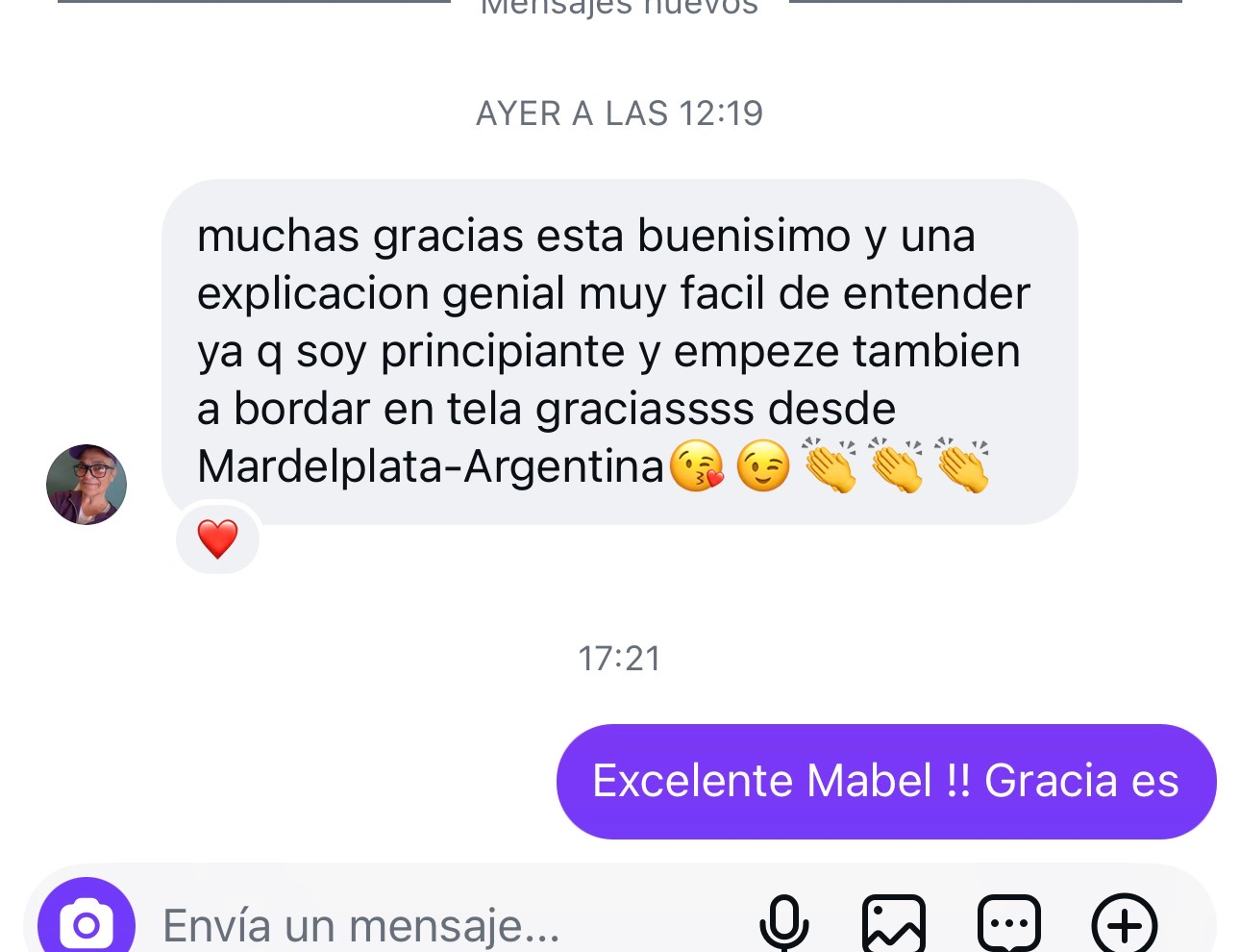 Testimonio real por Instagram