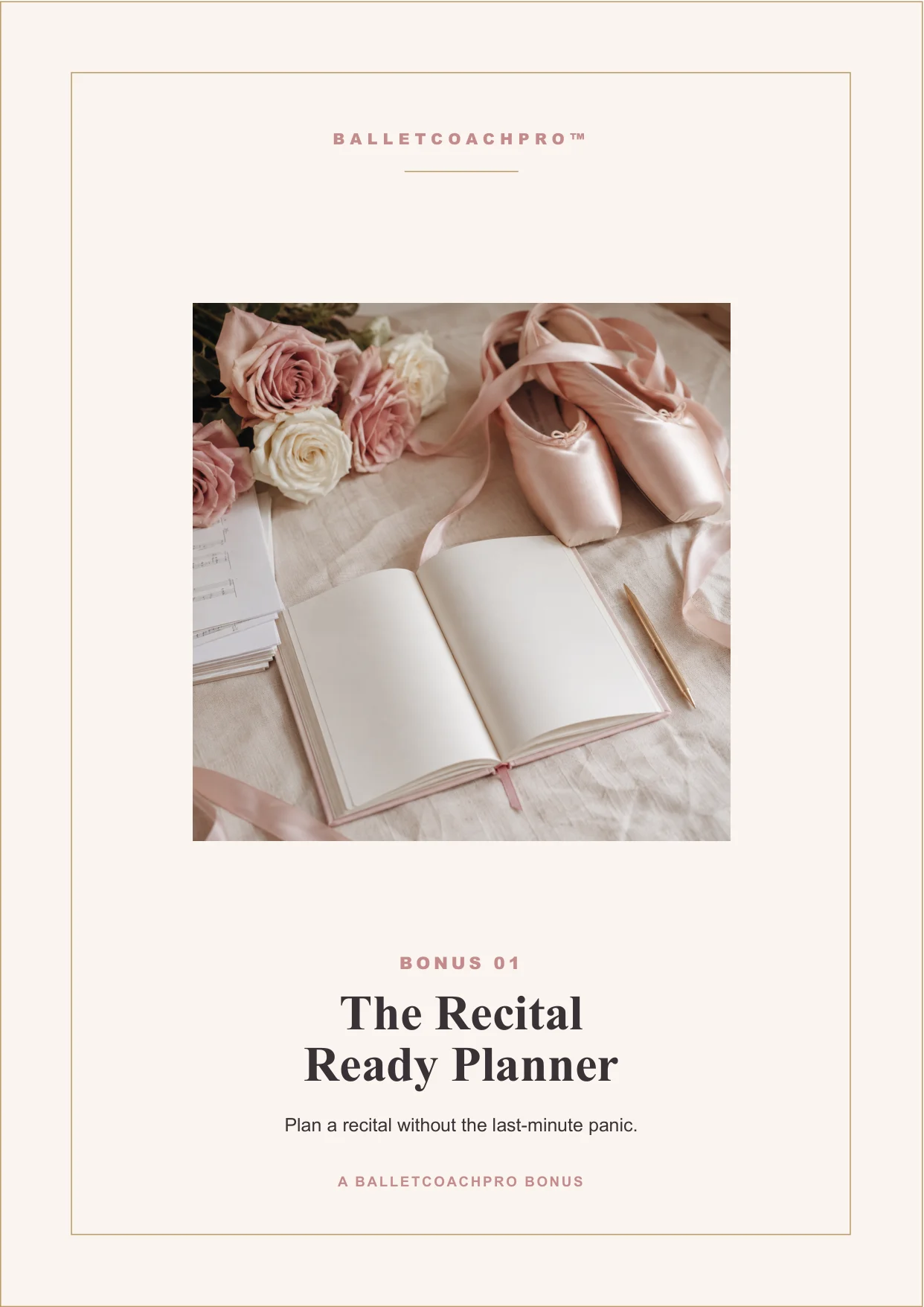 The Recital Ready Planner